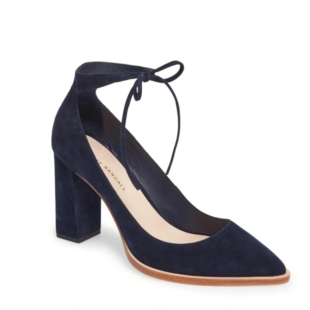 LOEFFLER RANDALL Rita Ankle Strap Pointy Toe Pump